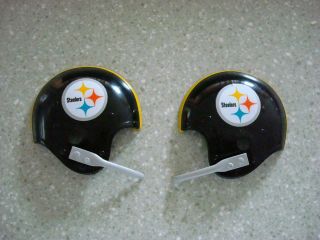 Vintage Pittsburgh Steelers Football Bicycle Helmet Hubcaps 1969 Super 