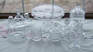 Pcs Fostoria Coin Glass Crystal Cake Stand Bowls Wedding Bowl 