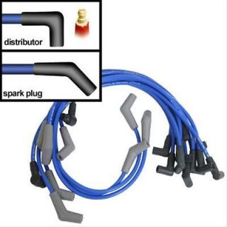 Summit Spark Plug Wires Spiro Wound 8mm Blue 45 Deg Boots Ford Mustang 