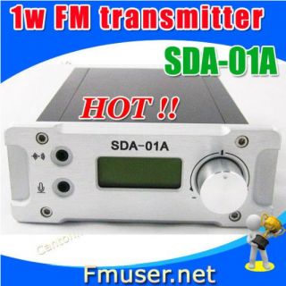   SDA 01A silver 0~1W FM transmitter radio broadcast PC control EASY USE