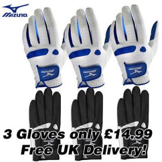 3x Mizuno Bioflex AW Golf Gloves LEFT Hand ALL SIZES