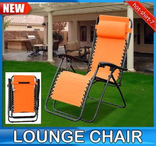 Folding Zero Gravity Lounge Chair Outdoor Patio Pool Garden Recliner 