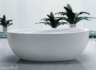   Freestanding Soaking Bathtub / Soaker Bath Tub ~ Breeze / White Tubs
