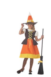 Cool Orange Sweet Candy Corn Witch Girls Child Costume
