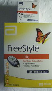 Freestyle Lite Blood Glucose Test Strips,100 Count FREE METER KIT 