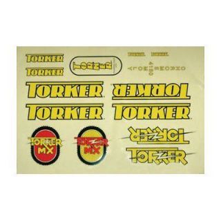 Torker Retro BMX Decal Set Frame & Fork Chrome/Yellow/​Black