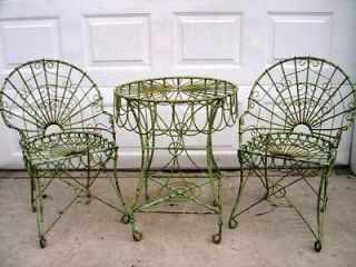   Iron Adult Antique Look Table & 2 Chairs Set   Patio Furniture to Last