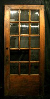 36x79 Antique Solid French Exterior Entry Door Beveled Glass Lites 