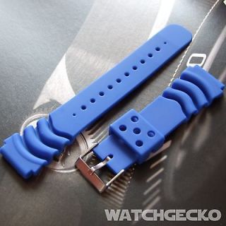 PU DIVERS WATCH Strap for SEIKO Dive Watch   BLUE   Z22 Size 22mm Wide