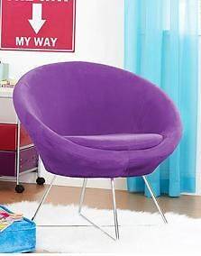 C22 Purple Orb Saucer Chair Comfortable Lounge Fun Unique Furniture