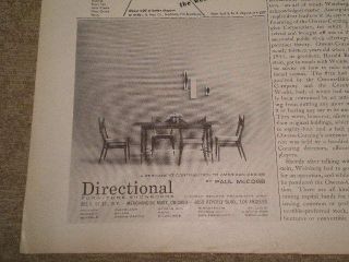 1956 Directional Furniture RARE Small Ad Table Chairs by Paul McCobb