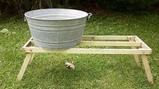VINTAGE Primitive Wash Tub Stand   Will Hold 2 Tubs Any Shape Orig 
