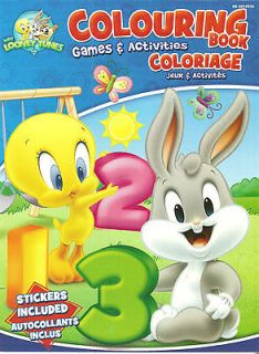 BABY LOONEY TUNES Colouring Games & Activities Book Including Stickers