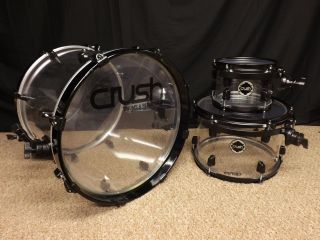 Crush Drums Acrylic 3 Pc BOP Kit/Seamless Shell/Includes Mounting 