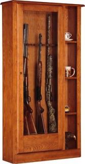American Classics 10 Gun Cabinet Curio Cabinet Wood Rifle Storage 