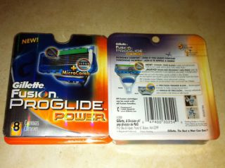 Gillette Fusion Proglide Power Blades 8 pack Cartridges USA free 