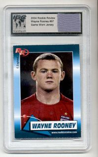 Wayne Rooney Rookie Review Card w GAME WORN JERSEY/KIT
