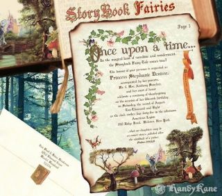 Invitations Scroll Storybook Fairy Tale Fairies Theme Wedding 