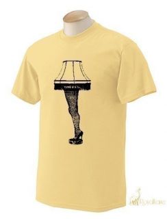 Leg Lamp T Shirt Yellow Black Mens Man Short Sleeve a retro story 