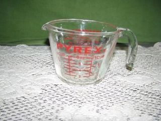 Vintage Pyrex 1 Cup 508 Measuring Cup Open Handle 508 Metric on 