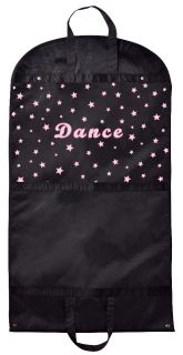 Dance Bag Dance Star Garment Bag by Danshuz Glitter Pink & Black