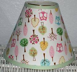 Lamp Shade made w Pottery Barn Kids BROOKE Owl Trees