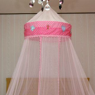 Pretty Bed Canopy Mosquito Net + Adhesive Tape Hook / New