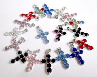 Wholesale lots 50pcs Crystal rhinestone Cross starfish 20mm pendant