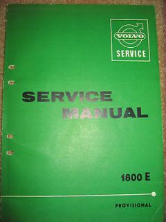Volvo 1800E Service Manual (Provisional) 1969 TP 10579/1 not P1800 