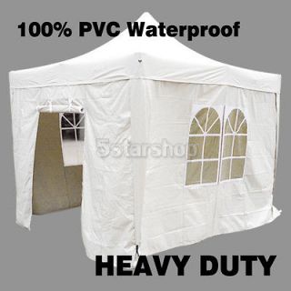 100% PVC Waterproof White 10x10 PopUp Party Folding Tent Canopy Gazebo
