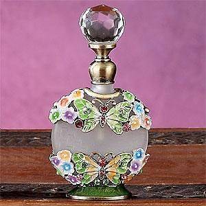   Butterfly & Flower Perfume Bottle Fragrance oil Container Decoration