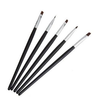   Art painting Acrylic UV Gel Salon Pen Flat Brush set Kit Dotting Tool