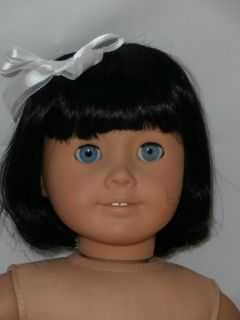   11 Doll Wig Shoulder Length Black Hair with Bangs Fits American Girls