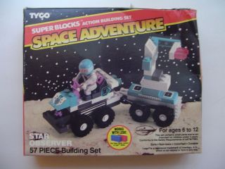 Tyco Super Blocks Space Adventure STAR OBSERVER 57pc Set Sealed
