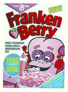 FRANKEN BERRY Retro Vintage Cereal Box HQ Fridge Magnet *01