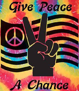 Hippie Tapestry Tie Dye Tapestry Give Peace A Chance TD84