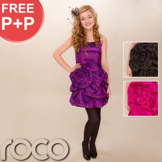 GIRLS PURPLE PROM PUFFBALL PARTY DRESS AGE 6 to 14 YRS