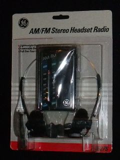 Vintage GE AM FM Stereo Headset Radio 7 1627S New In Package FREE US 