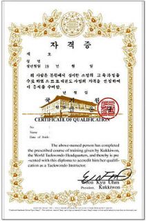 Karate MASTER Certificates Most Styles your choice