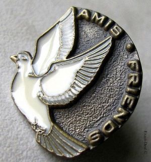 United Nations Amis / Friends Peace Dove Lapel Pin