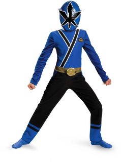 Boys Power Blue Ranger Samurai Classic Halloween Costume Kids Children