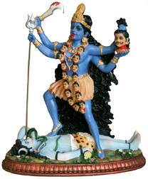 Shiva & Durga KALI STATUE Hindu God Goddess Murti H831