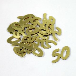 Gold 50 50th Anniversary Party Confetti Decorations