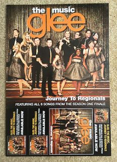 Glee The Music Journey to Regionals Promo Poster Original 2011 Rare 