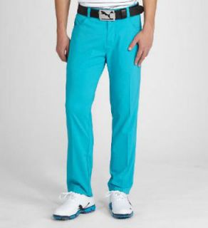 PUMA Golf Mens Solid 5 Pocket Golf Tech Pants VIVID BLUE NWT select 