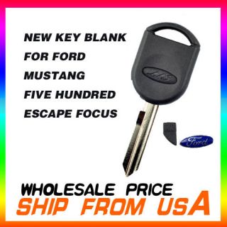 Transponder Uncut Blade New Car Key Shell For 05 09 Ford Mustang 