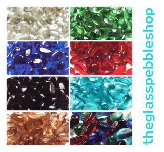100 Glass Gems Pebbles Beads for Florists Vases Weddings Fish Tanks 
