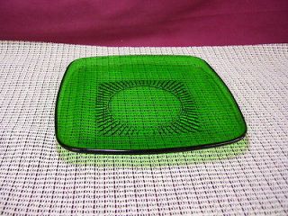 green glass plate in Depression