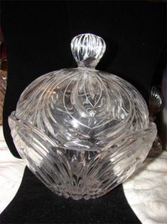 lead crystal rose bowl in Contemporary Glass