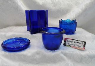 cobalt blue candle holder in Pottery & Glass